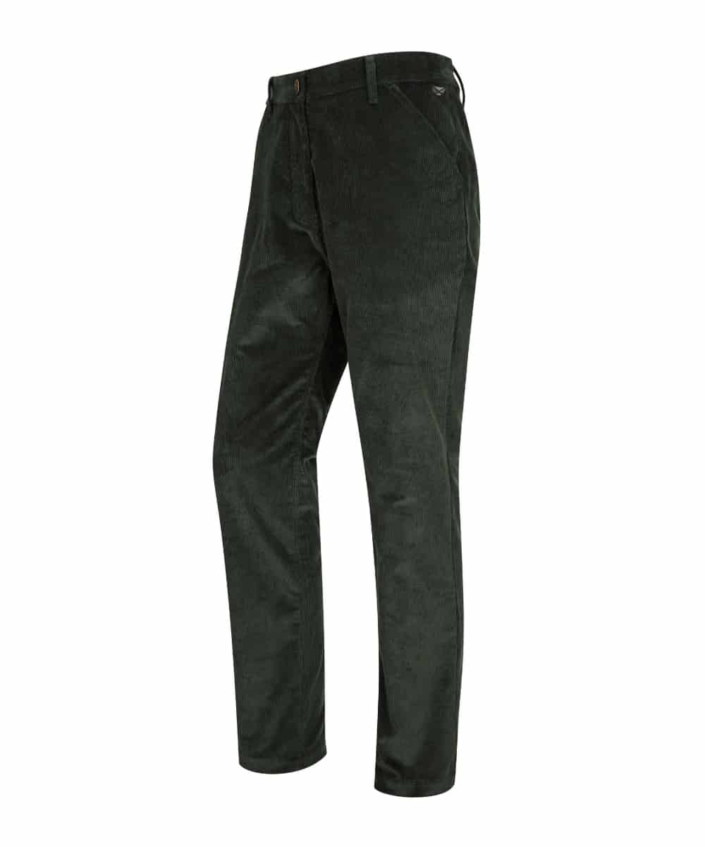 Hoggs of Fife Cairnie Comfort Stretch Cord Trousers in Racing Green 