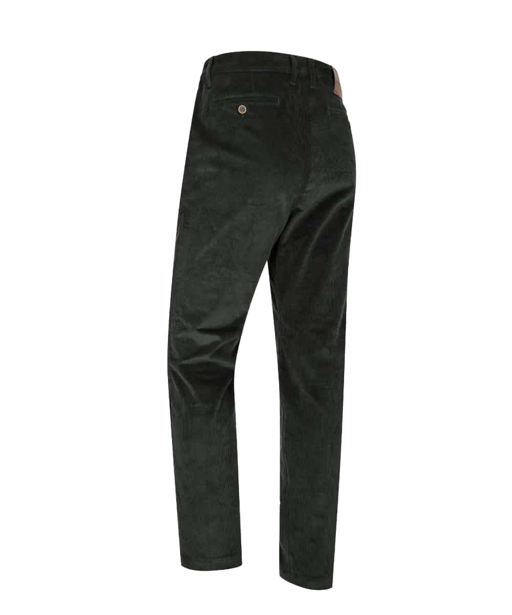 Green Flat Front Corduroy Trousers | Peter Christian