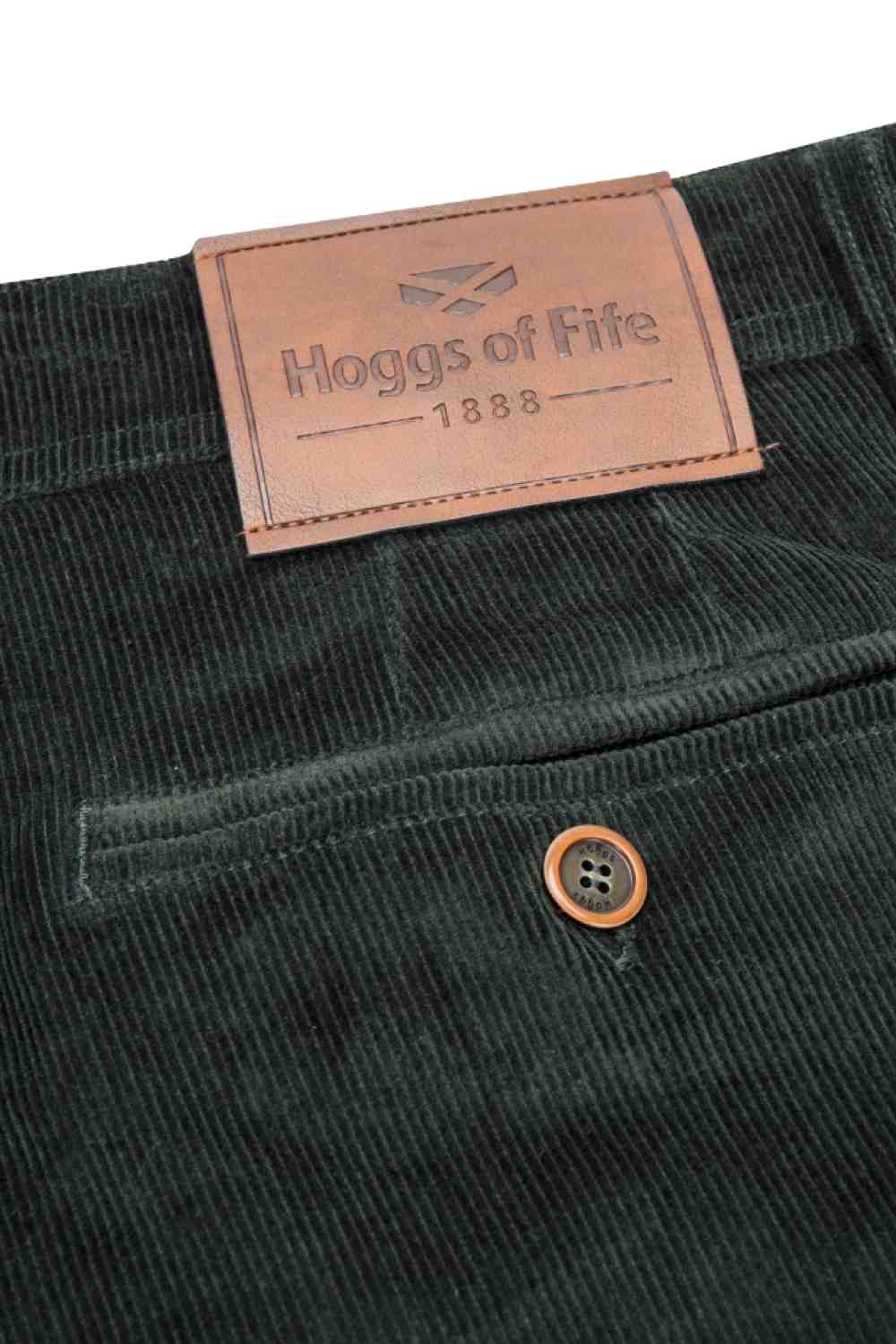 Hoggs of Fife Cairnie Comfort Stretch Cord Trousers in Racing Green 
