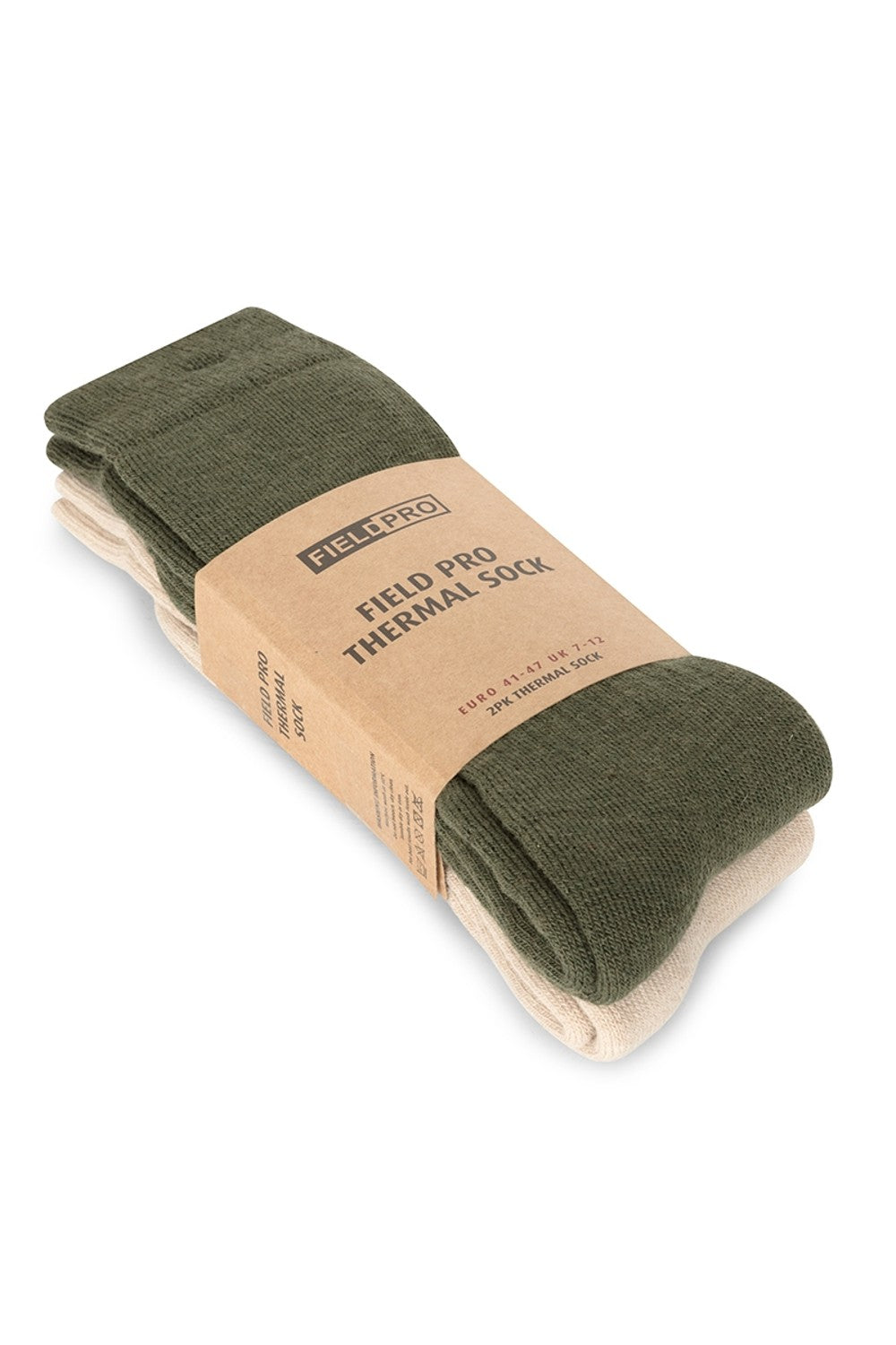 Hoggs of Fife Field Pro Thermal Sock (2ppk) in Oatmeal and Olive