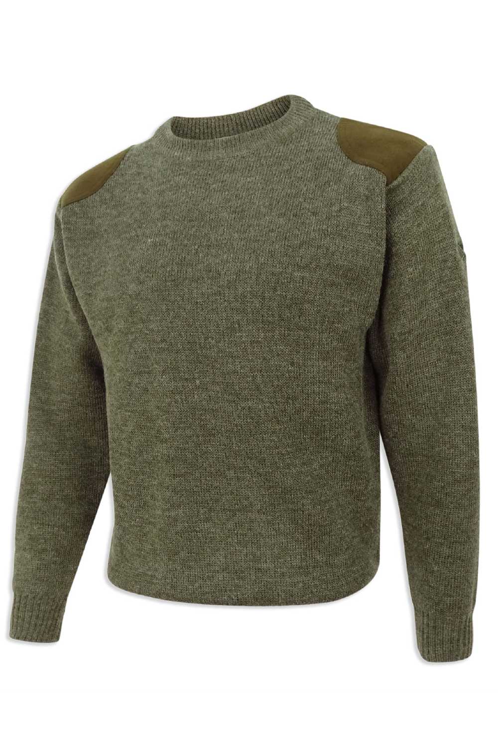 Hoggs of Fife Melrose Hunting Pullover in Marled Green 