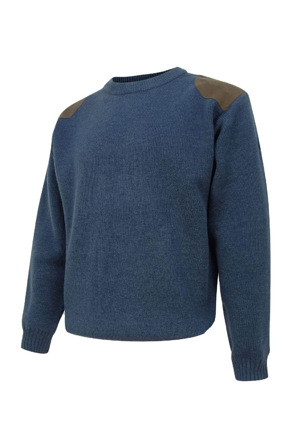 Hoggs of Fife Melrose Hunting Pullover in Marled Navy 