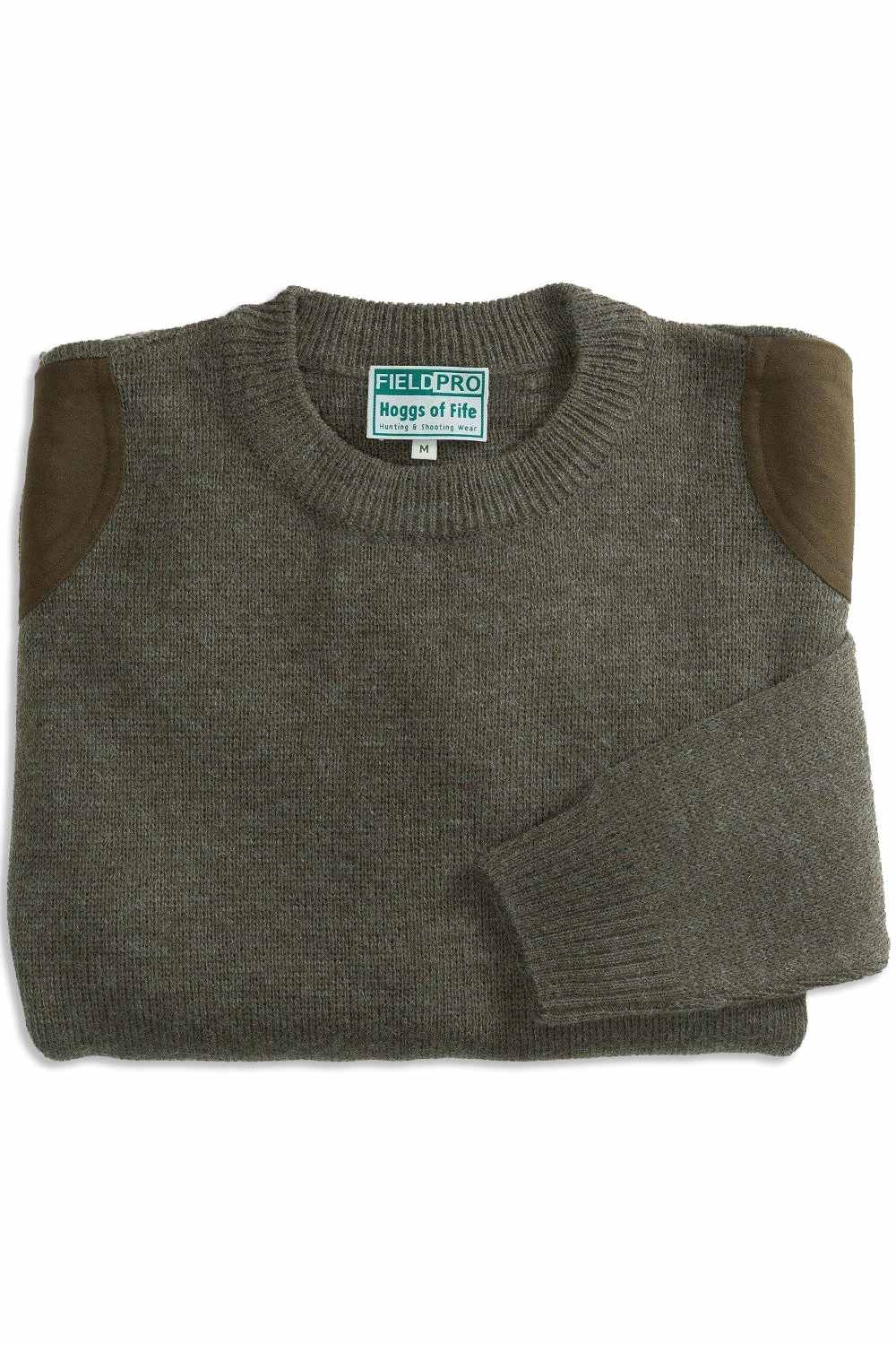 Hoggs of Fife Melrose Hunting Pullover in Marled Green 