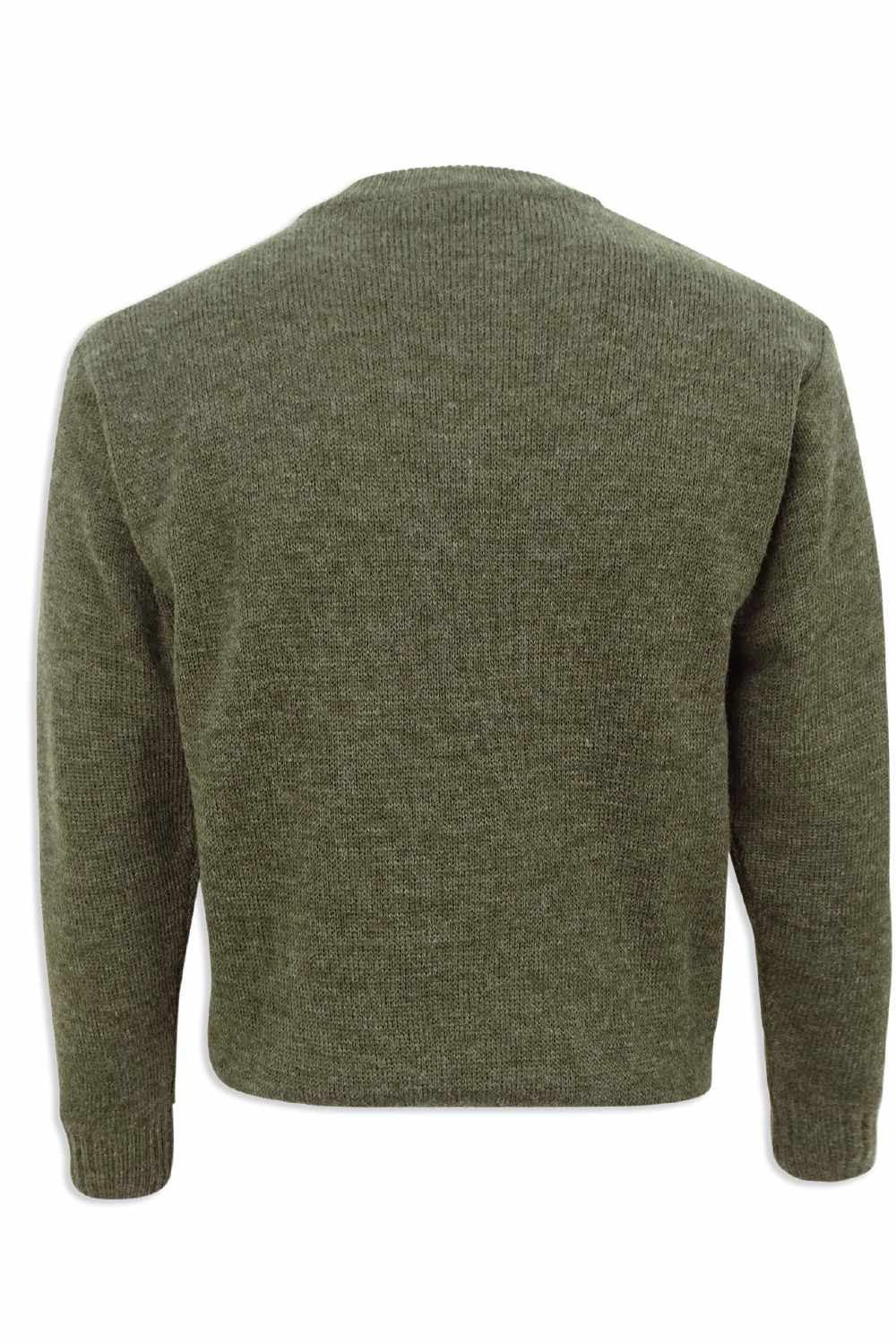 Hoggs of Fife Melrose Hunting Pullover in Marled Green 