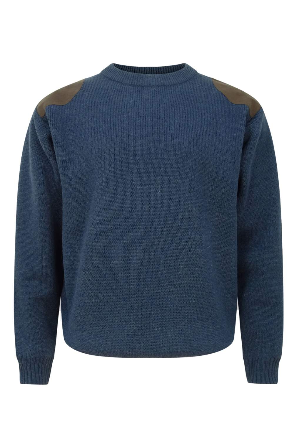 Hoggs of Fife Melrose Hunting Pullover in Marled Navy 