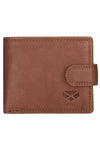 Hoggs of Fife Monarch Leather Coin Wallet with Tab in Hazelnut #colour_hazelnut