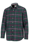 Hoggs of Fife Pitscottie Flannel Shirt- Dark Green Tartan Check #colour_dark-green-tartan-check