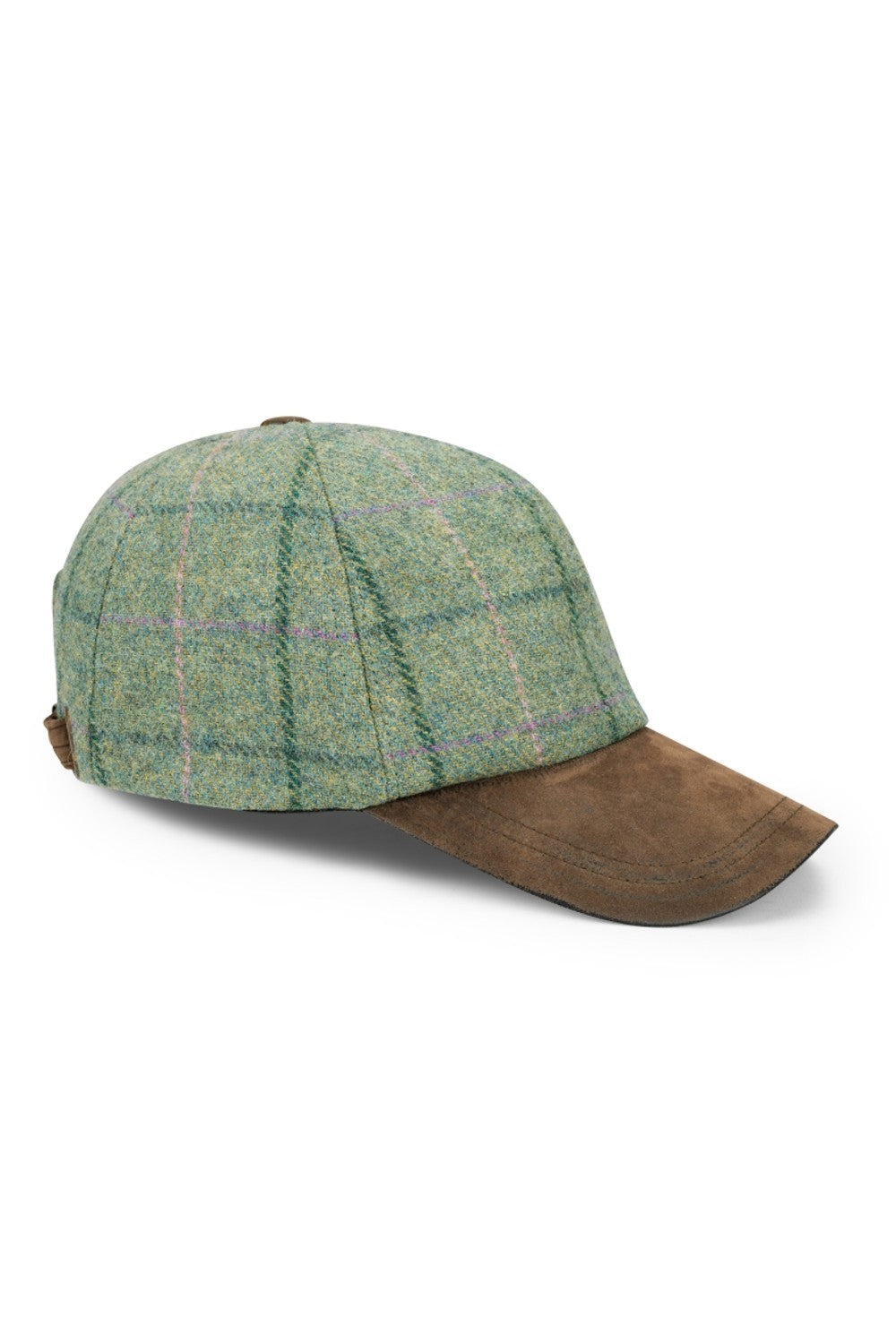 Hoggs of Fife Roslin Ladies Tweed Baseball Cap in Spring Bracken