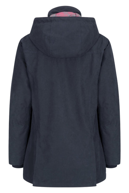 Struther Ladies Field Coat (with hood) in Navy 