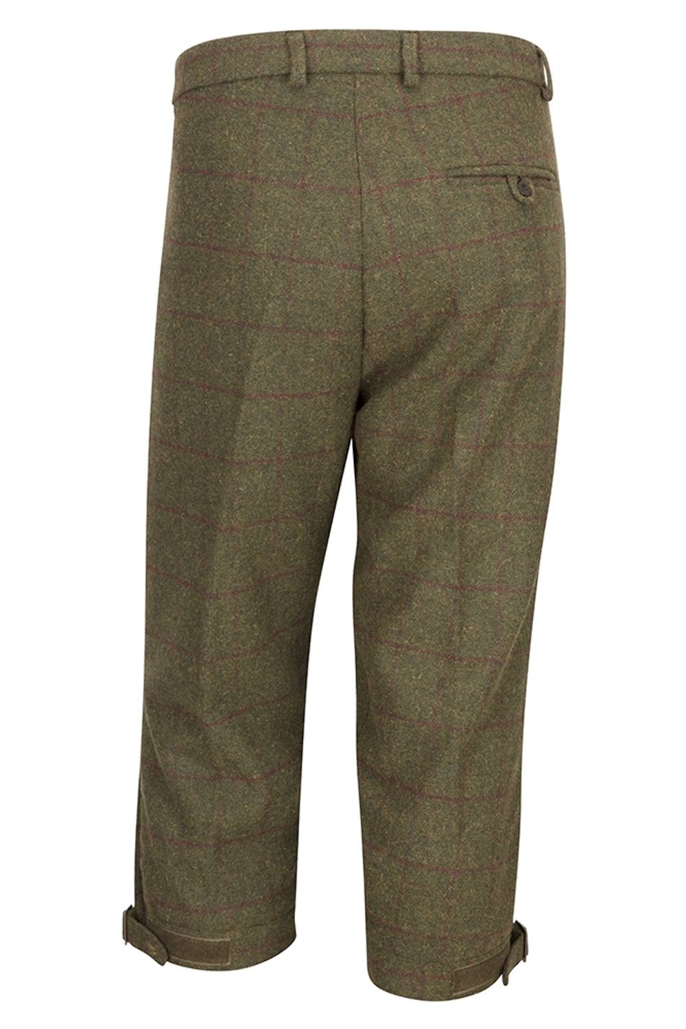 Hoggs of Fife Tummel Tweed Field Breeks in Olive and Merlot