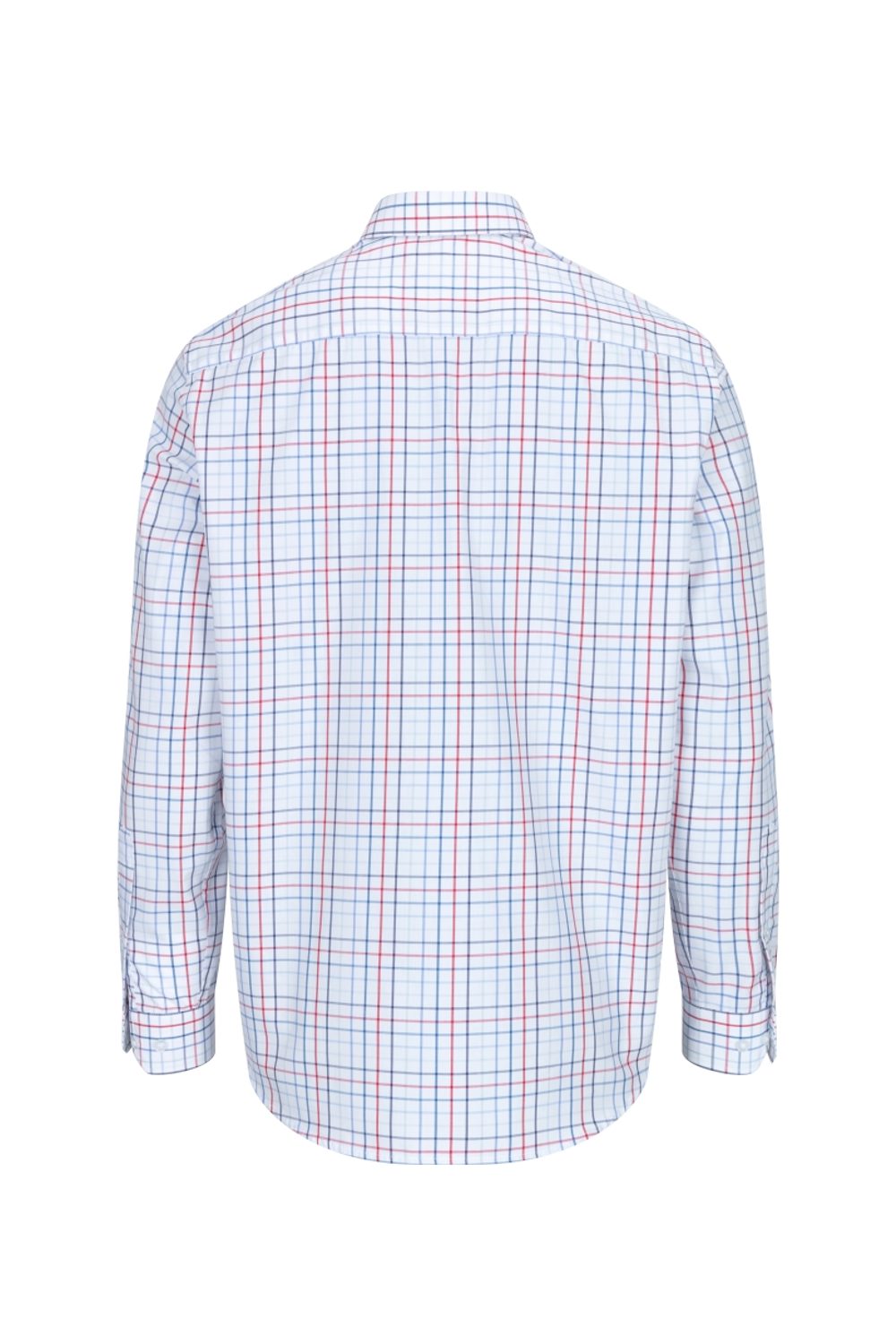 Hoggs of Fife Turnberry Cotton Twill Shirt in white/red/navy