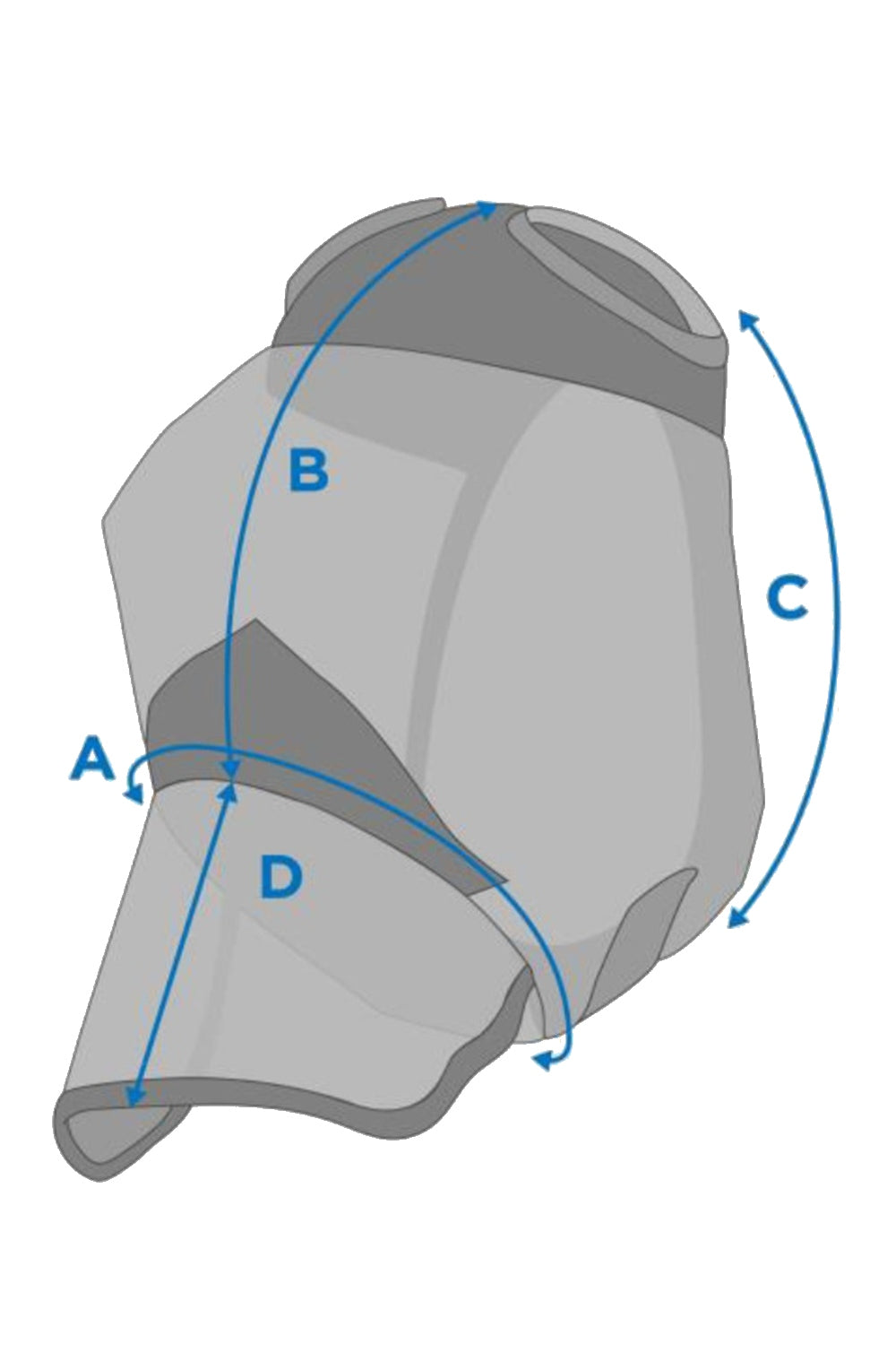 WeatherBeeta ComFiTec Deluxe Fine Mesh Mask With Nose | Two Colours Size Infographic