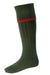 House Of Cheviot Estate Field Sock In Spruce/Brick Red