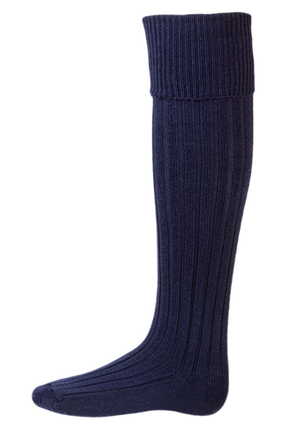 House Of Cheviot Jura Socks In Navy 