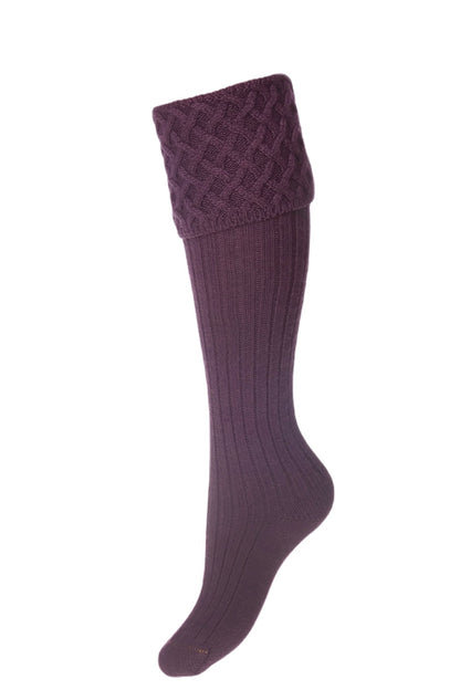 House Of Cheviot Lady Rannoch Socks In Thistle