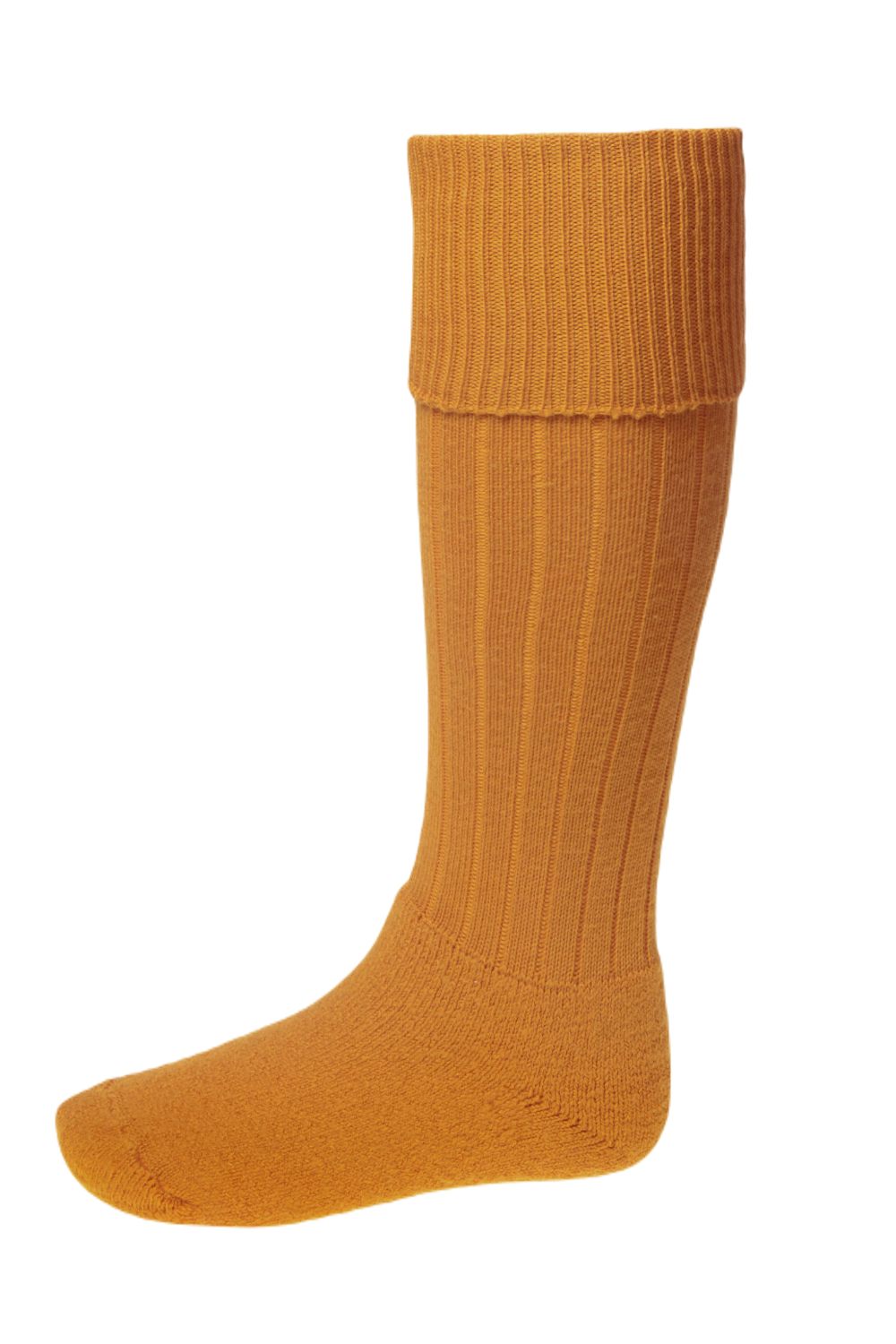 House Of Cheviot Scarba Socks In Ochre 