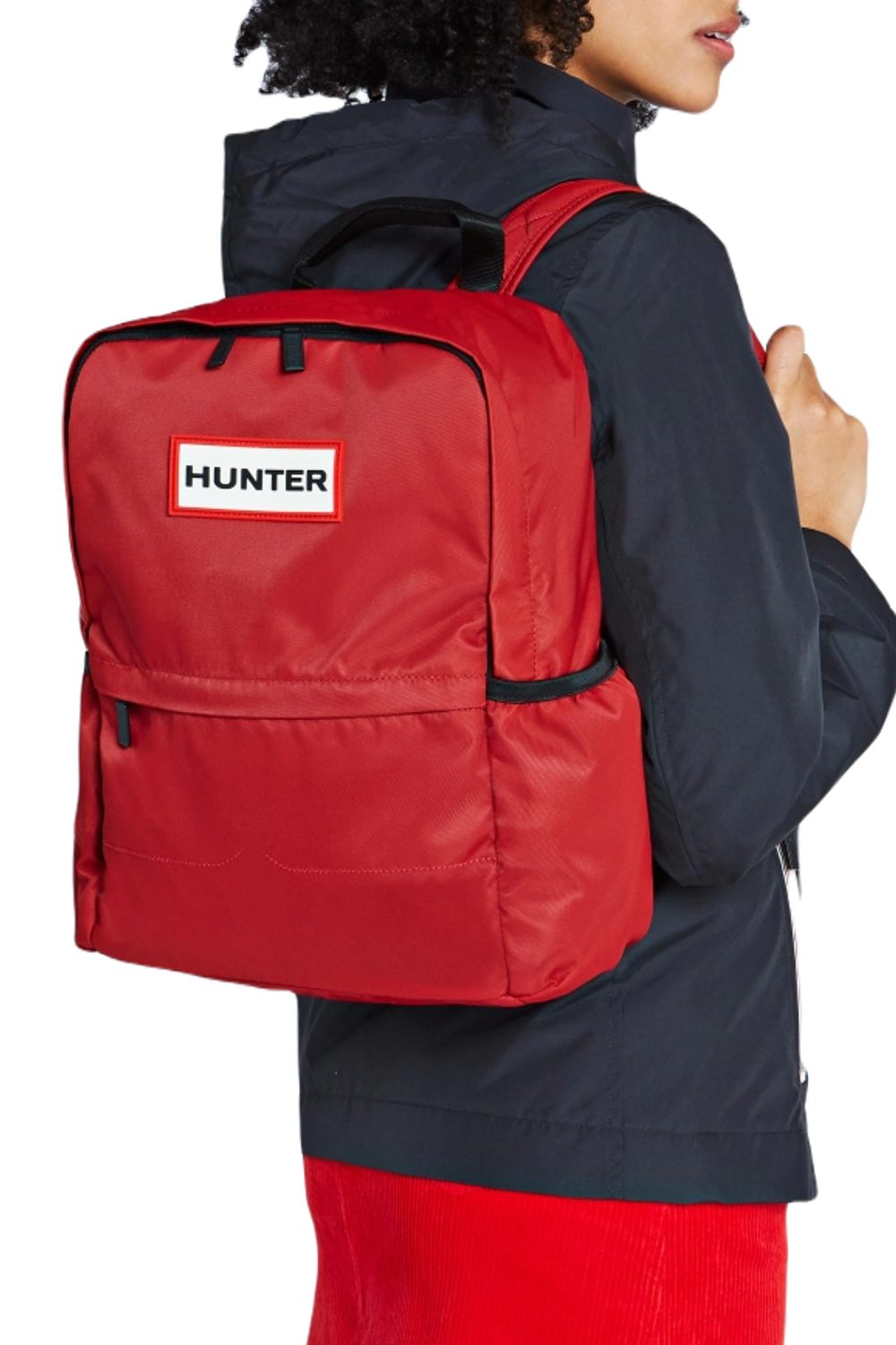 Hunter Nylon Backpack in Red