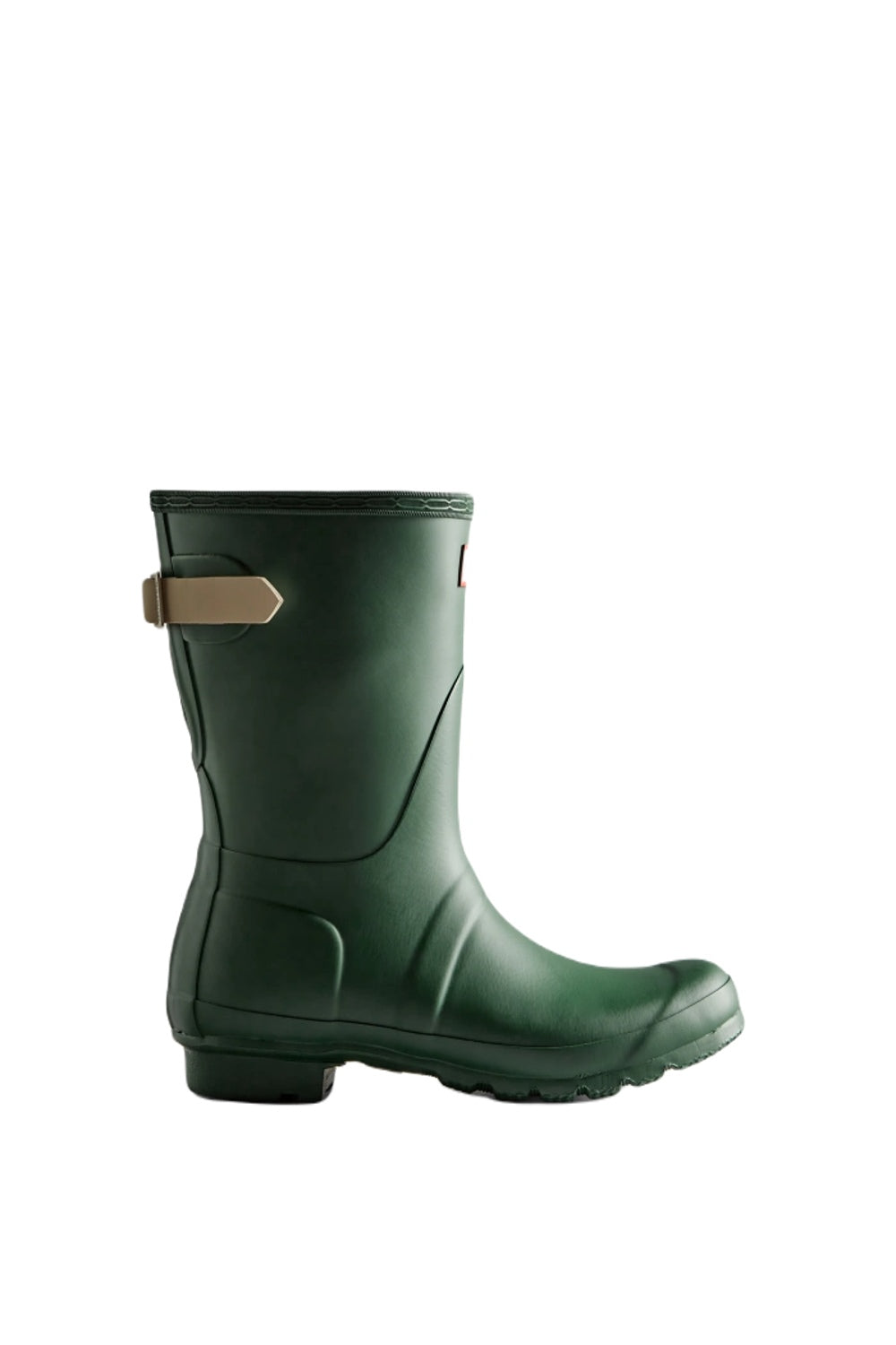 Hunter Womens Originals Short Back Adjustable Wellington Boots in Hunter Green 