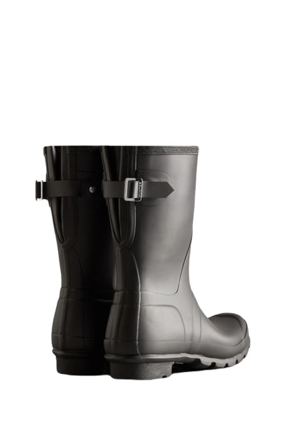 Hunter Womens Originals Short Back Adjustable Wellington Boots In Black 