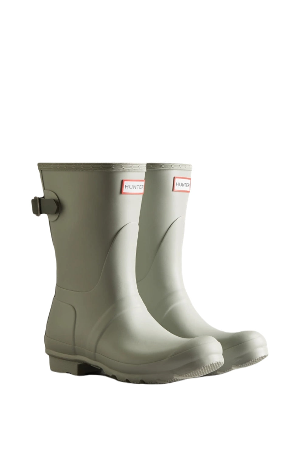 Hunter Womens Originals Short Back Adjustable Wellington Boots in Urban Grey 