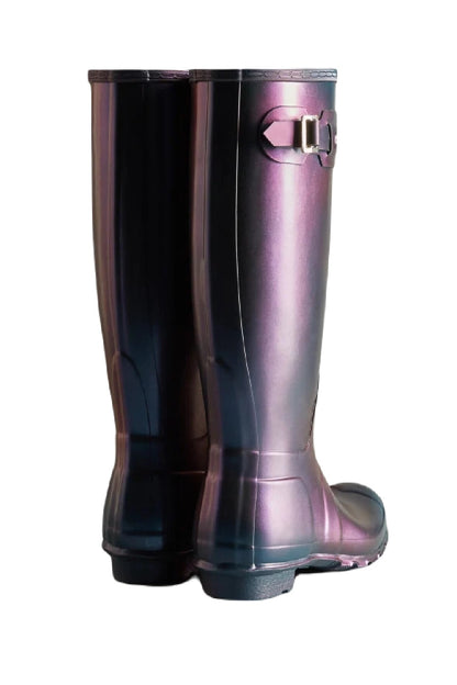 Hunter Womens Nebula Tall Wellington Boots in Stornoway Blue
