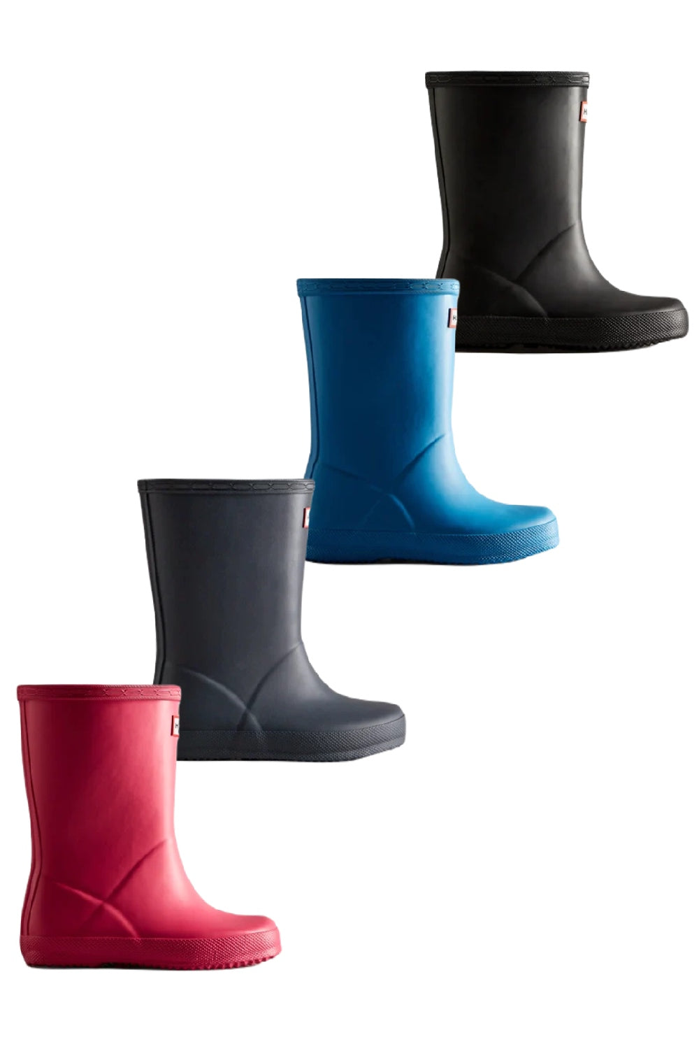 Hunter Kids First Classic Wellington Boots in Black, Bright Pink, Navy and Poolhouse Blue