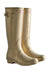 Hunter Womens Nebula Tall Wellington Boots in Pale Gold