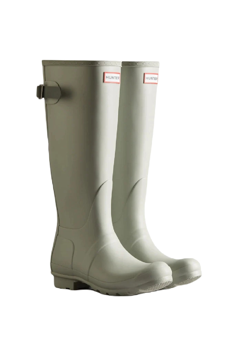 Hunter Womens Original Tall Back Adjustable Wellington Boots in Grey