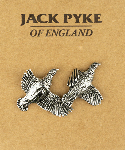 Jack Pyke Pin Badge Brace of Partridge