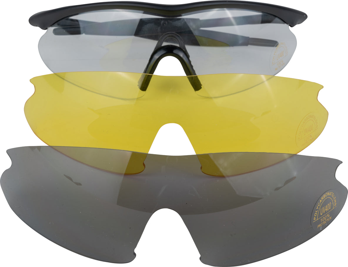 Jack Pyke Pro-Sport Shooting Glasses in Clear, Smoke, Yellow