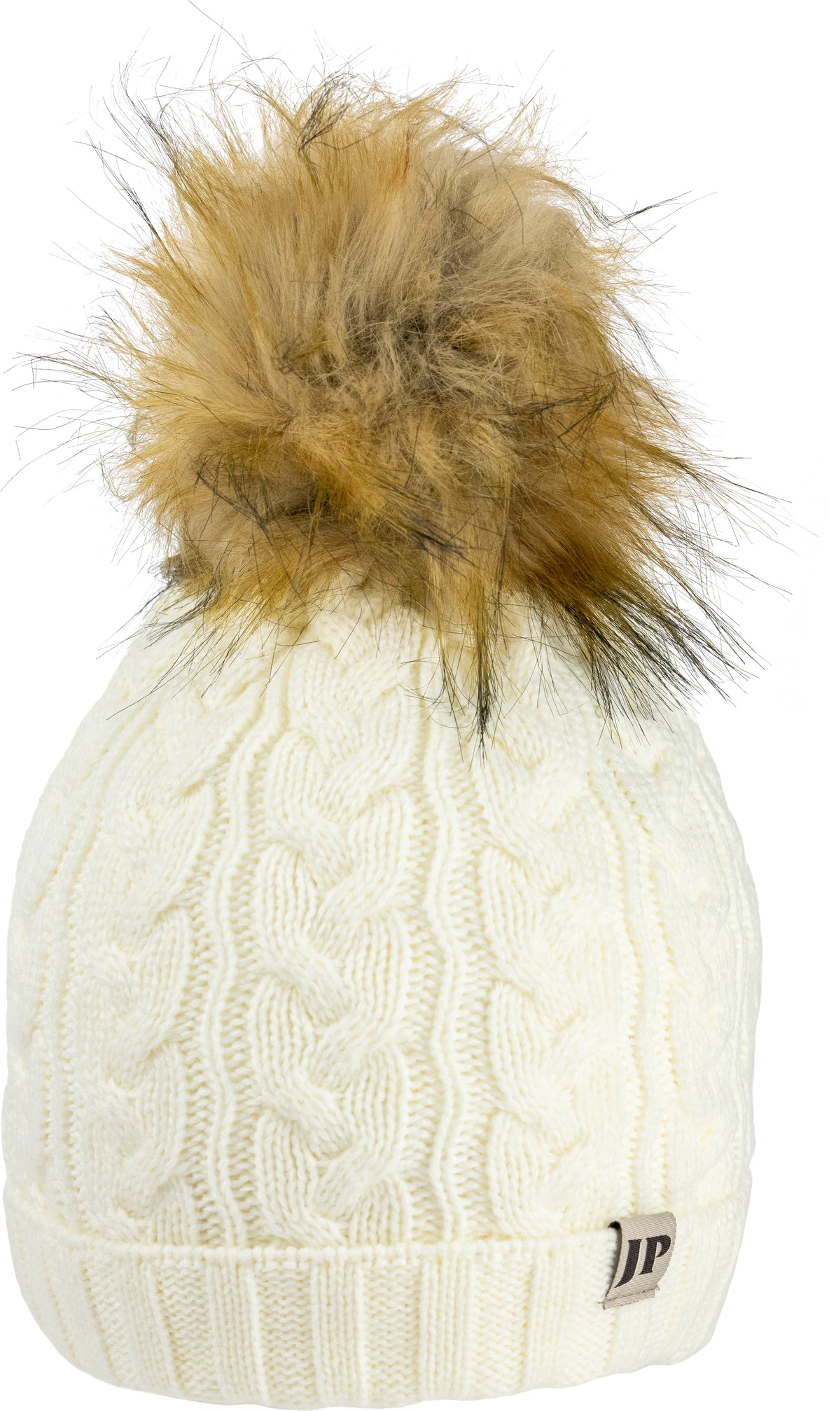 Jack Pyke Ladies Cable Knit Bob Hat in Off White