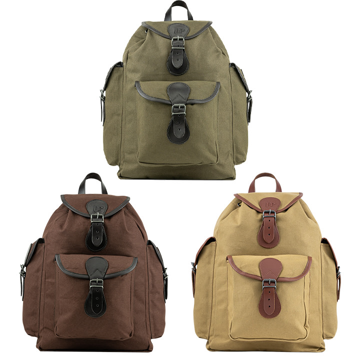 Jack Pyke Canvas Day Pack in Brown, Fawn, Green 