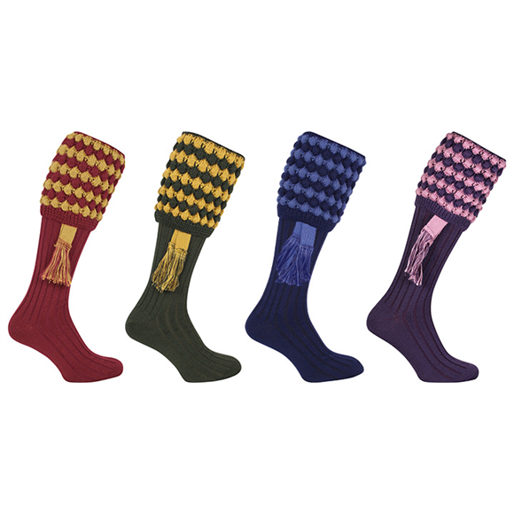 Jack Pyke Pebble Socks in Burgundy, Green, Navy, Purple 