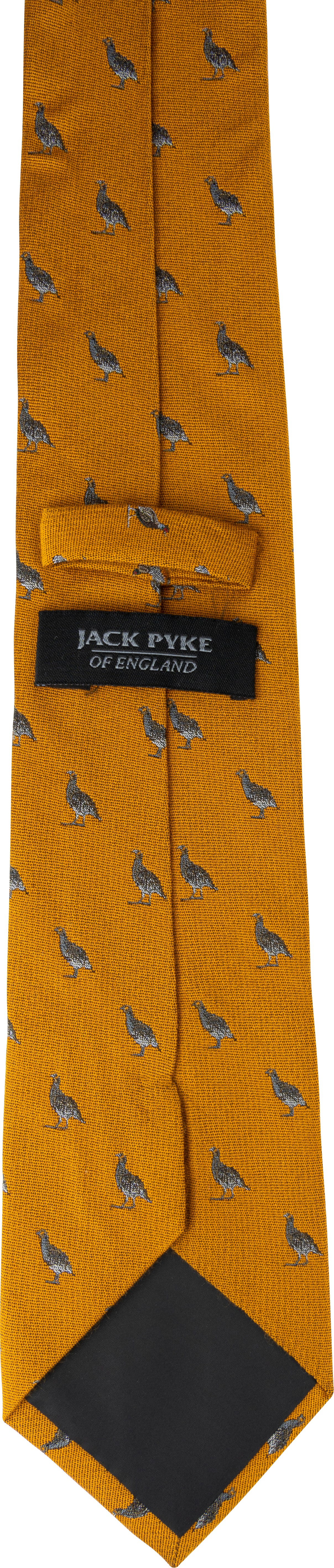 Jack Pyke Silk Tie Partridge in Mustard 