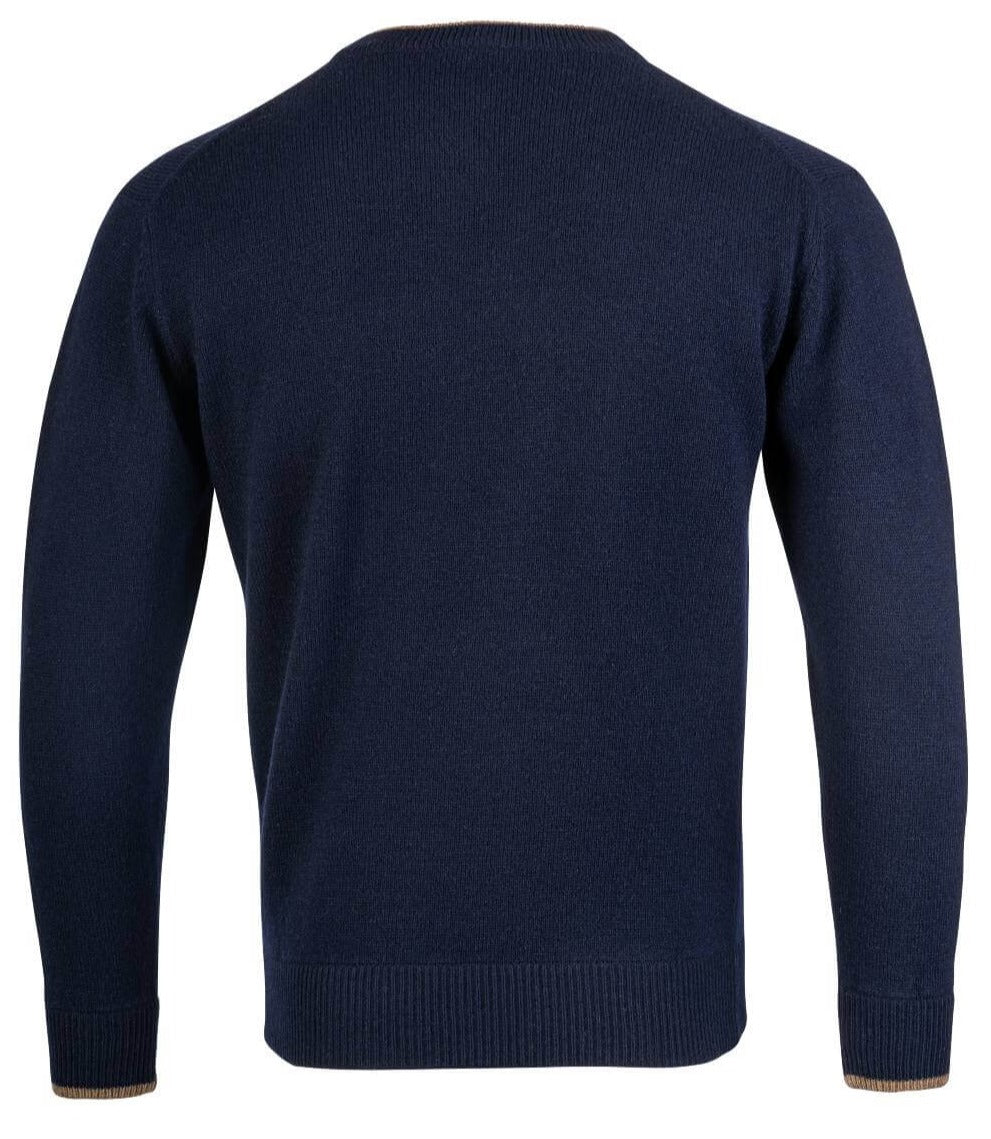 Jack Pyke Ashcombe 100% Lambswool V-Neck in Navy 