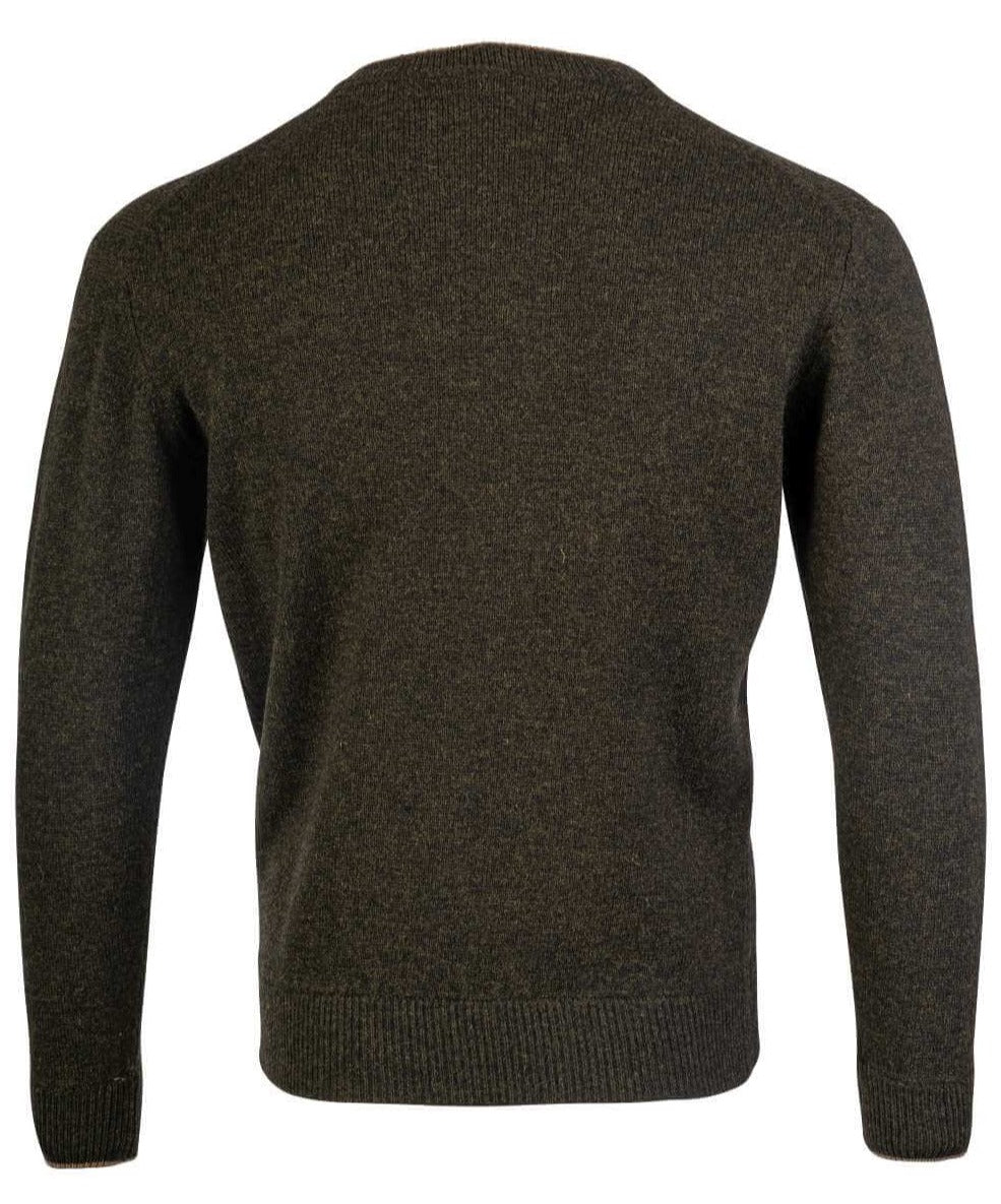 Jack Pyke Ashcombe 100% Lambswool V-Neck in Dark Olive 