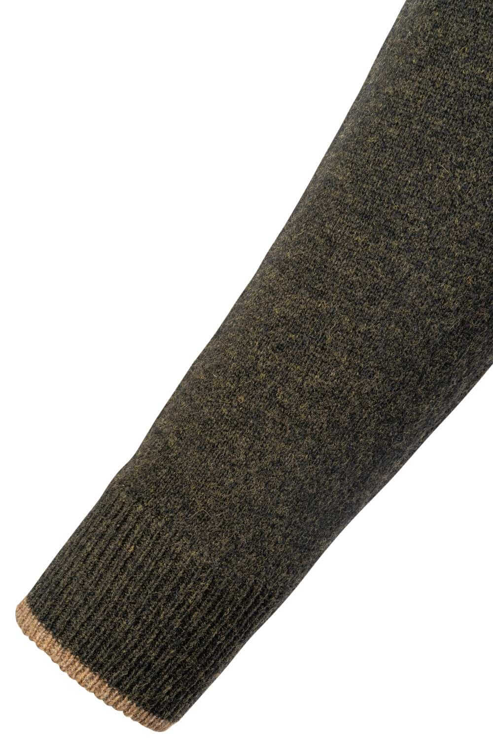 Jack Pyke Ashcombe 100% Lambswool V-Neck in Dark Olive 