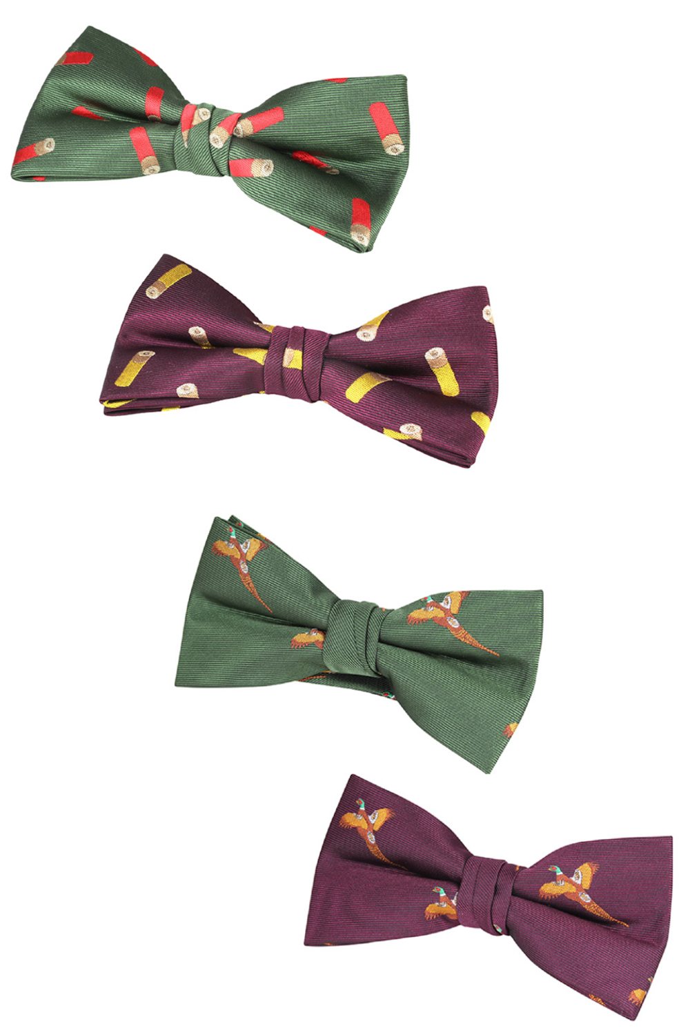 Jack Pyke Bow Tie In Cartridge and Pheasant Wine and Green