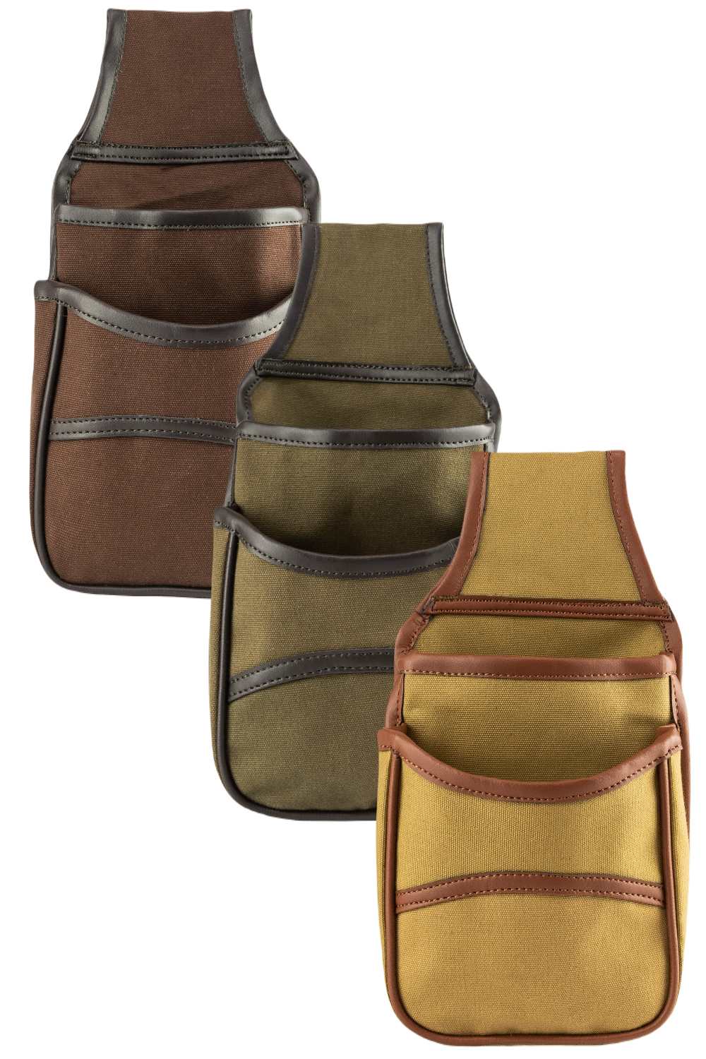 Jack Pyke Canvas Cartridge Pouch in Brown, Green and Fawn  