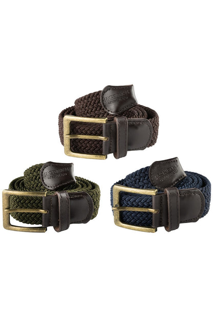 Jack Pyke Countryman Elasticated Belt In Brown, Green and Navy  