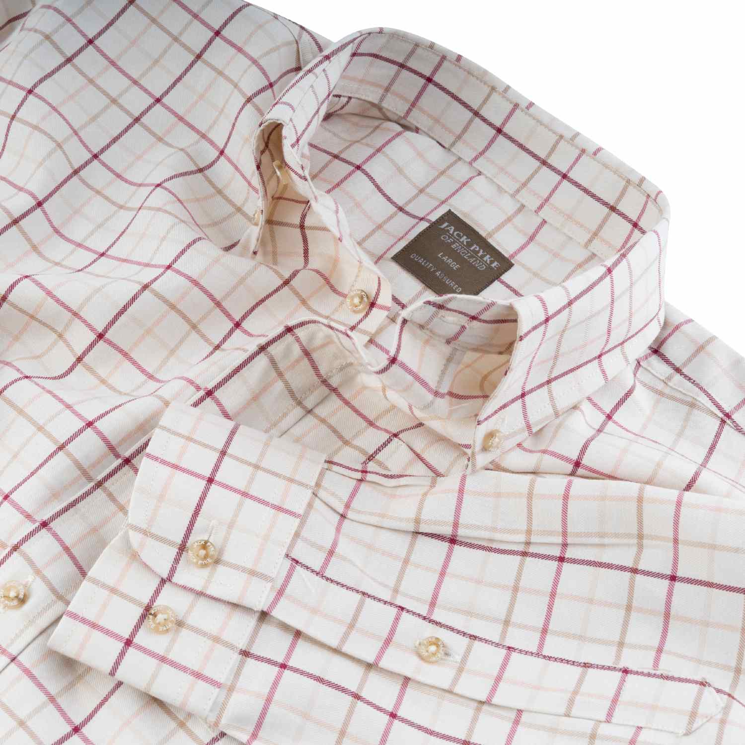 Jack Pyke Countryman Shirt in Burgundy 