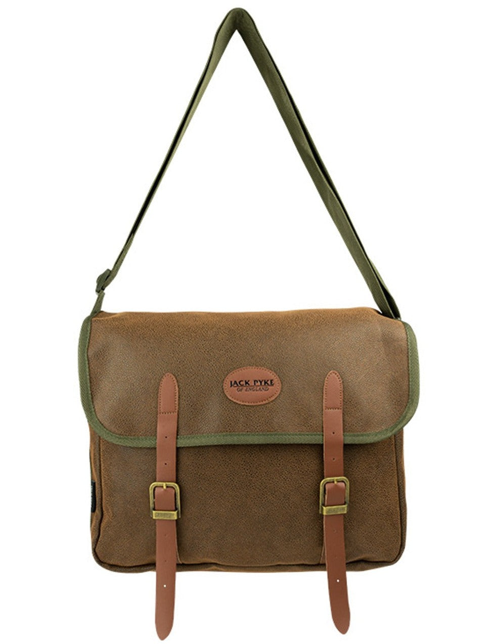 Jack Pyke Duotex Dog Bag in Brown with green trim  