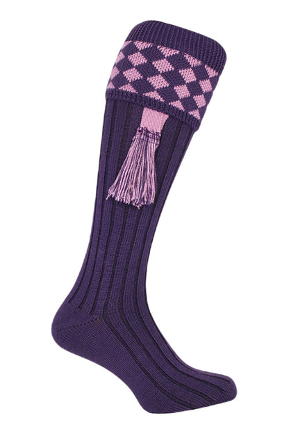 Jack Pyke Harlequin Socks in Purple 