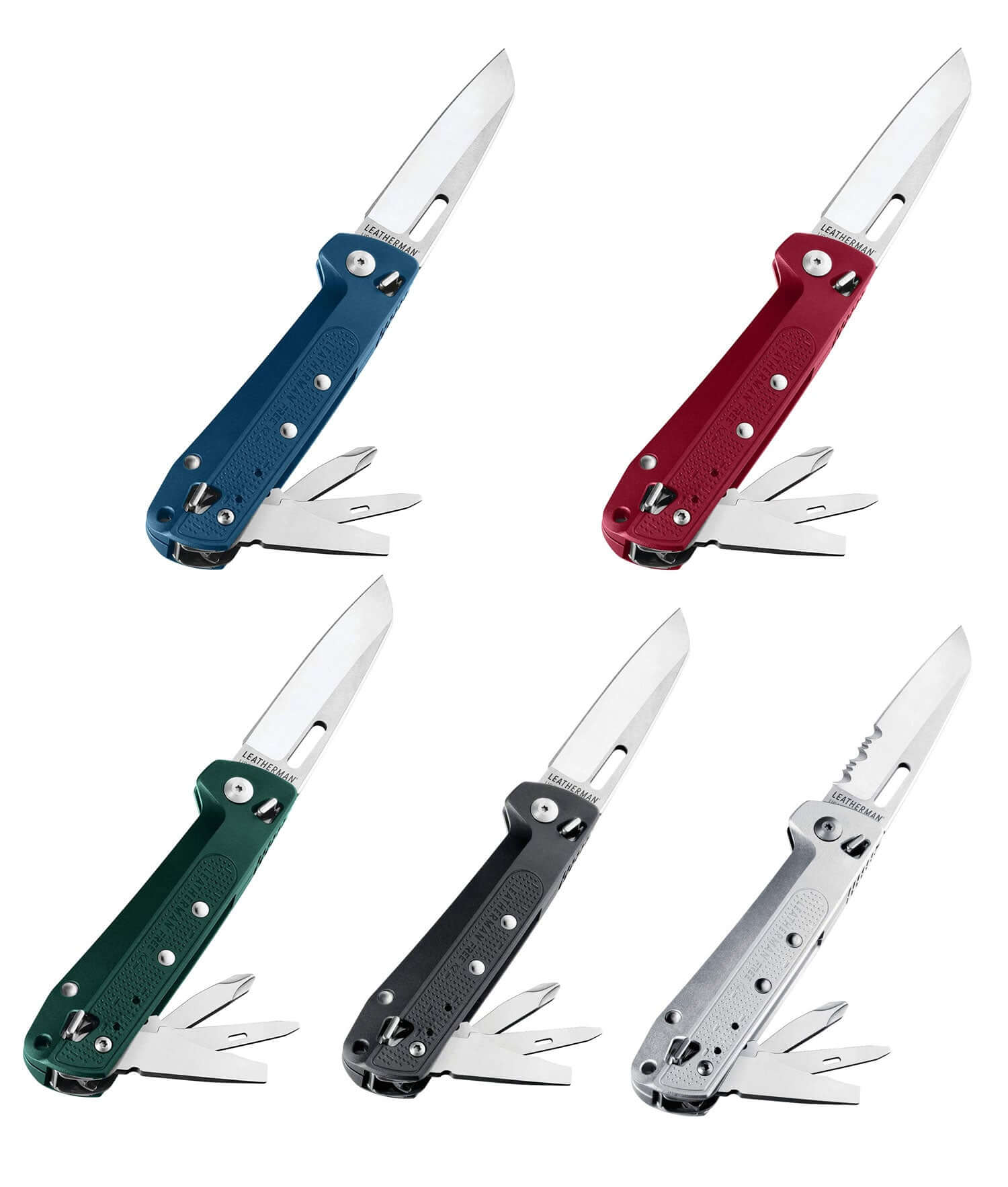 Leatherman Free™ K2 Multipurpose Knife | Navy, Evergreen, Crimson, Grey, Silver 