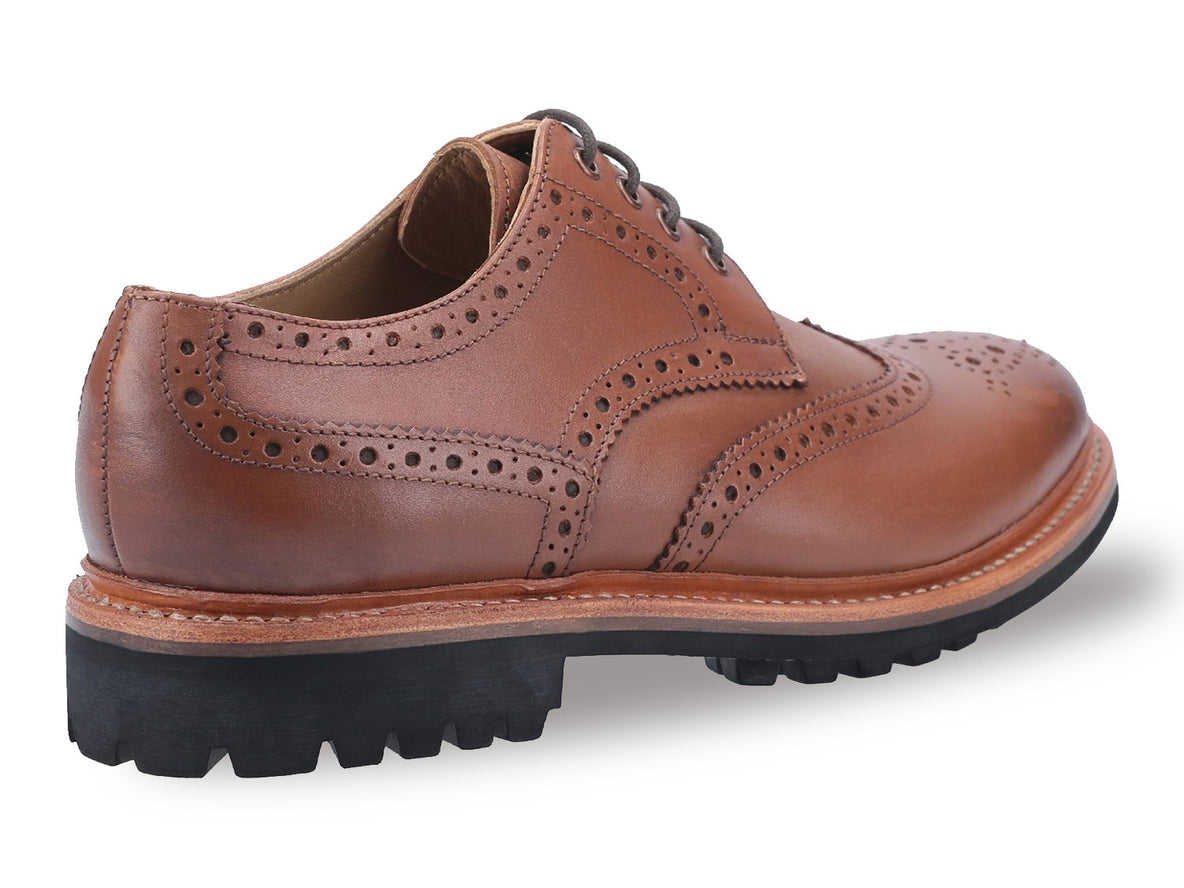 Cotswold Leather Goodyear Welt Commando Brogue Brown 