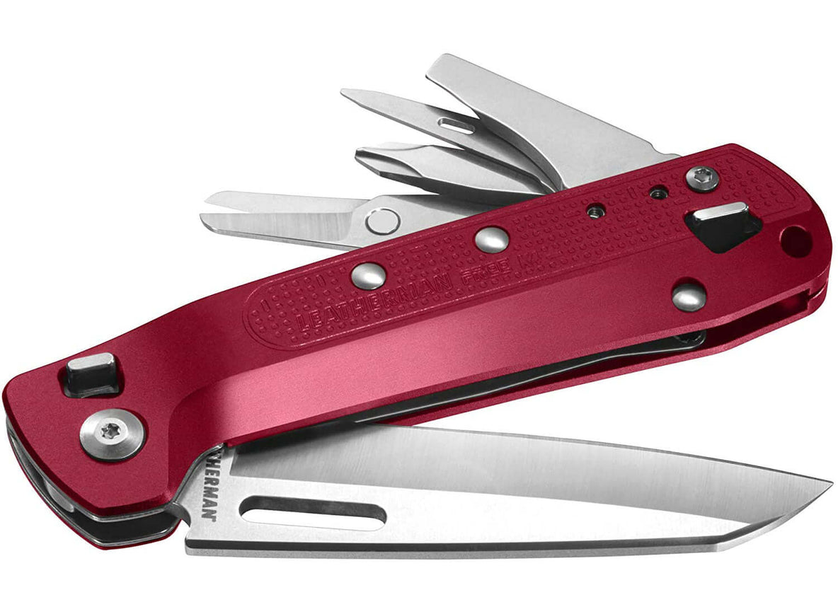 Crimson folded Leatherman Free™ K2 Multipurpose Knife 