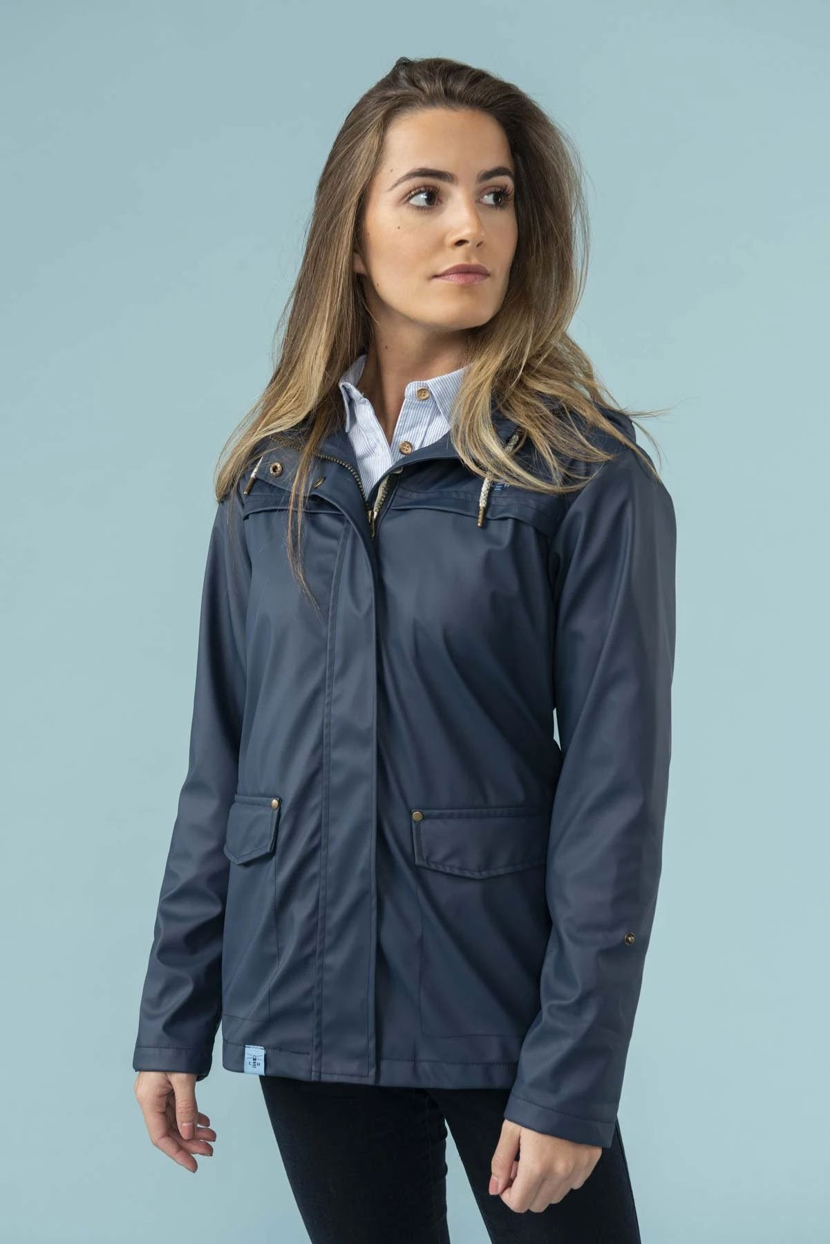 Lighthouse Bowline Short Rubberised Jacket | Night Sky 