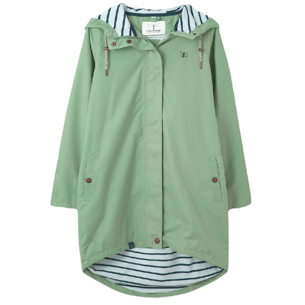 Lighthouse Beachcomber Womens Long Waterproof Coat in Pistachio 