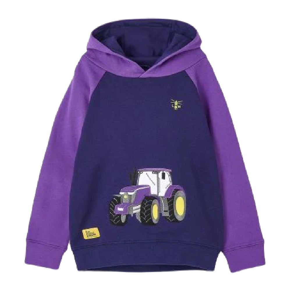 Lighthouse Girls Jill Hoodie in Purple Tractor 