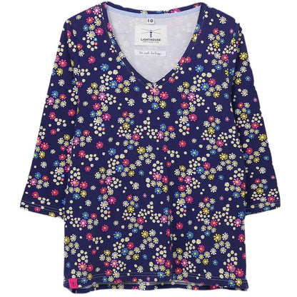 Lighthouse Ariana Ladies Top In Daisy Print 